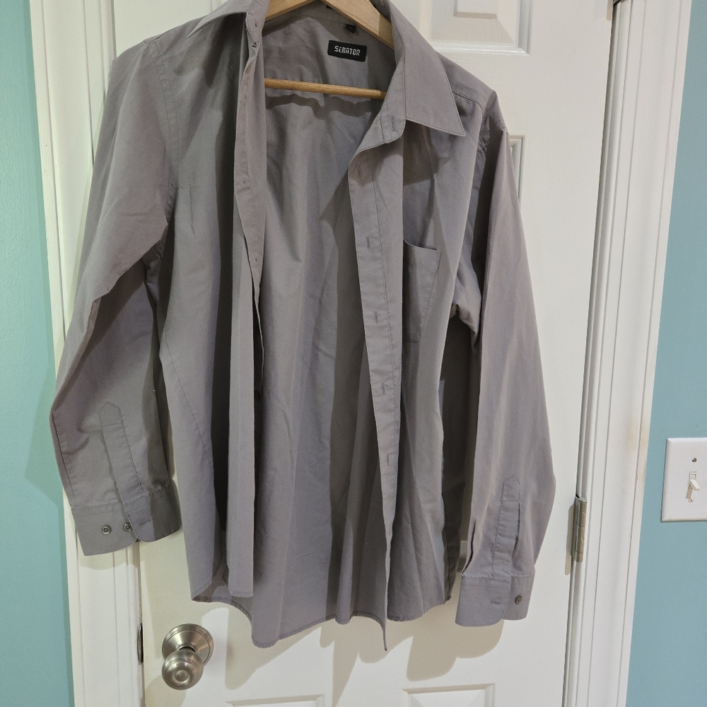 Men's Gray Shirt Size 16